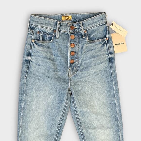 NWT MOTHER The Pixie Dazzler Fray Hem Ankle Jeans Size 23 - Picture 5 of 10